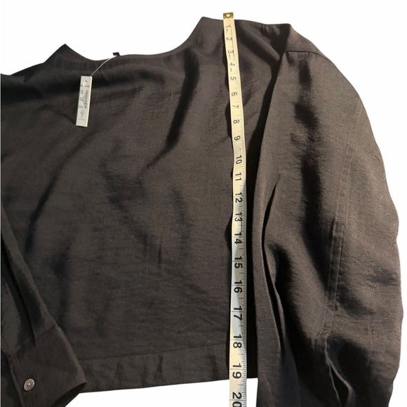 NWT Madewell Long Sleeve Crop Tulip Back Elegant Black Women's Top Small - Picture 12 of 12